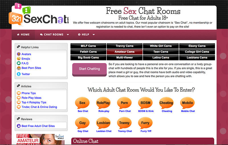 Free Sex Chat Rooms No Sign Up - 321 Sex Chat (321sexchat.com) - Adult Chat Site - Adult Cam ...