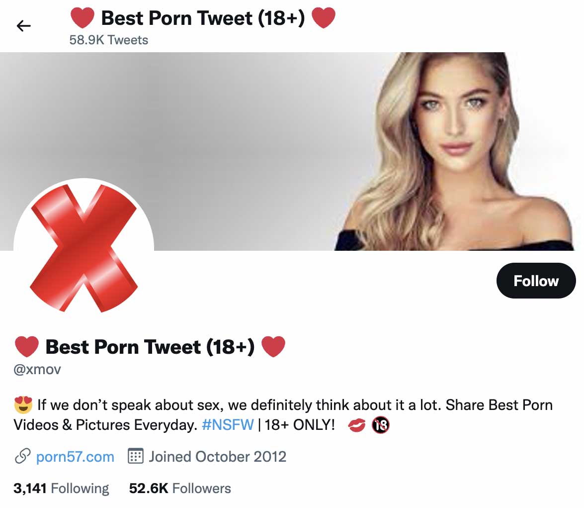 Best porn pages on twitter